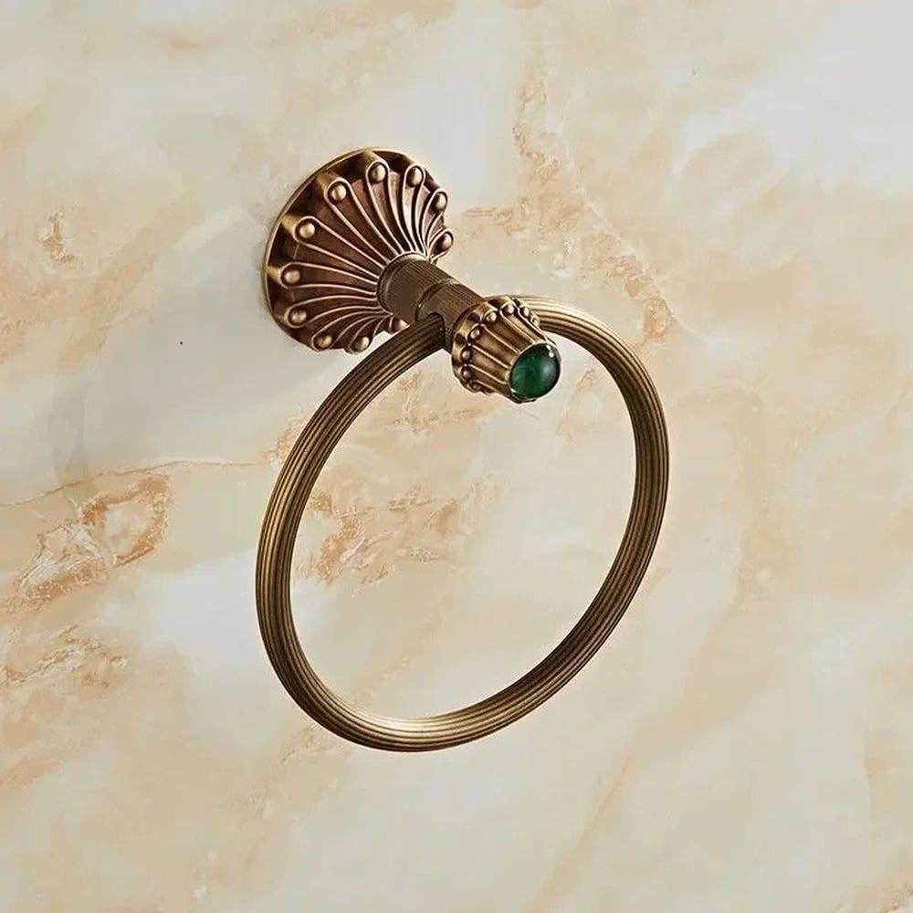 Support de rangement en laiton antique et mobilier de bain sculpté rétro 9005