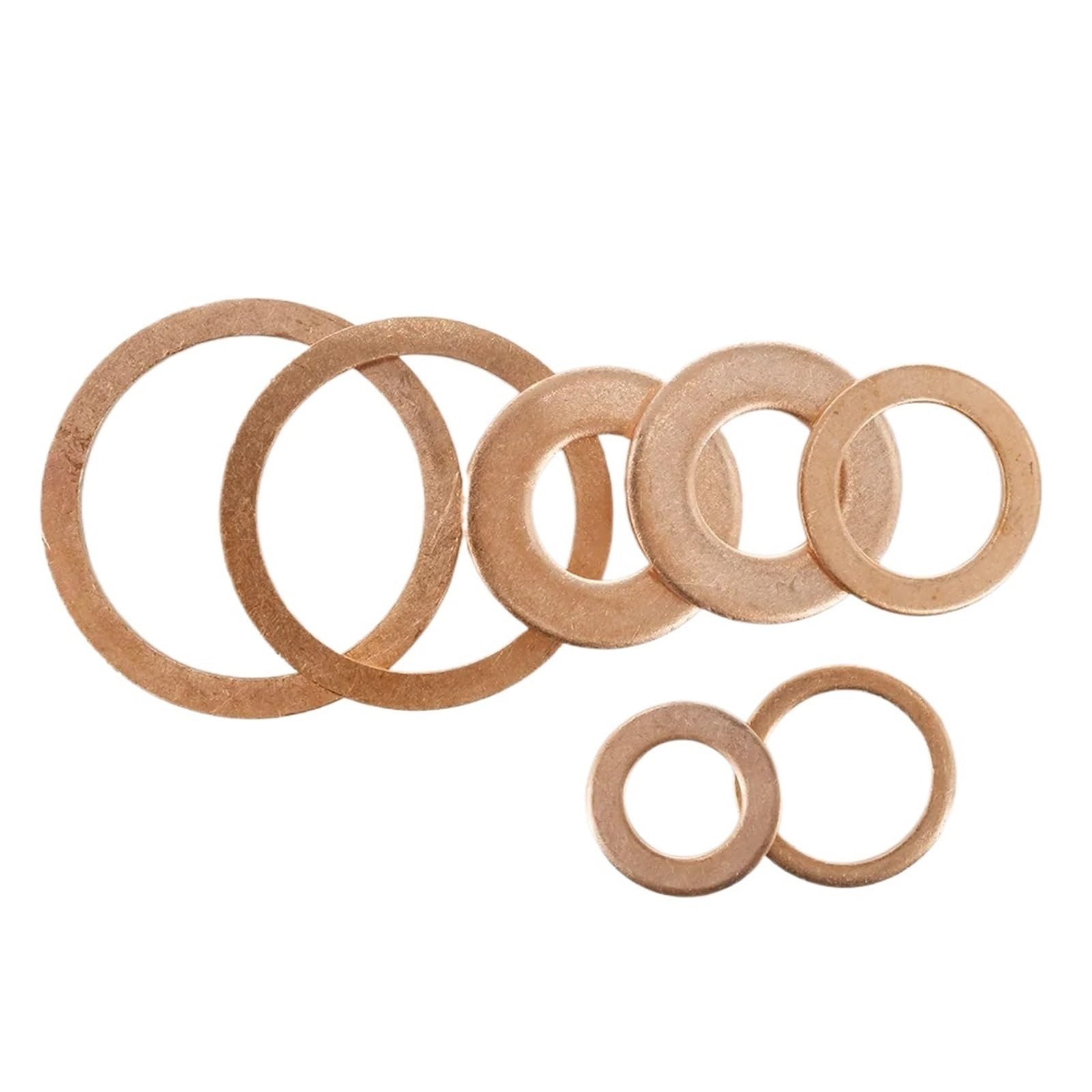 M5 M6 M8 M10 M12 M16 M18 M20 M22 M24 Arandelas sólidas de cobre puro Tapón de cárter de aceite de motocicleta Junta de sellado Espaciadores Arandela(M10x16x1,200Pcs)
