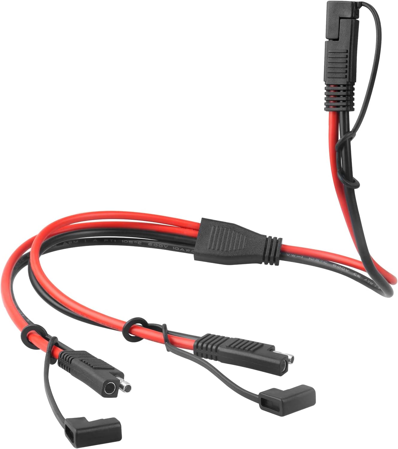 PAEKQ SAE Connector Splitter, 10AWG Y Splitter SAE 1 to 2