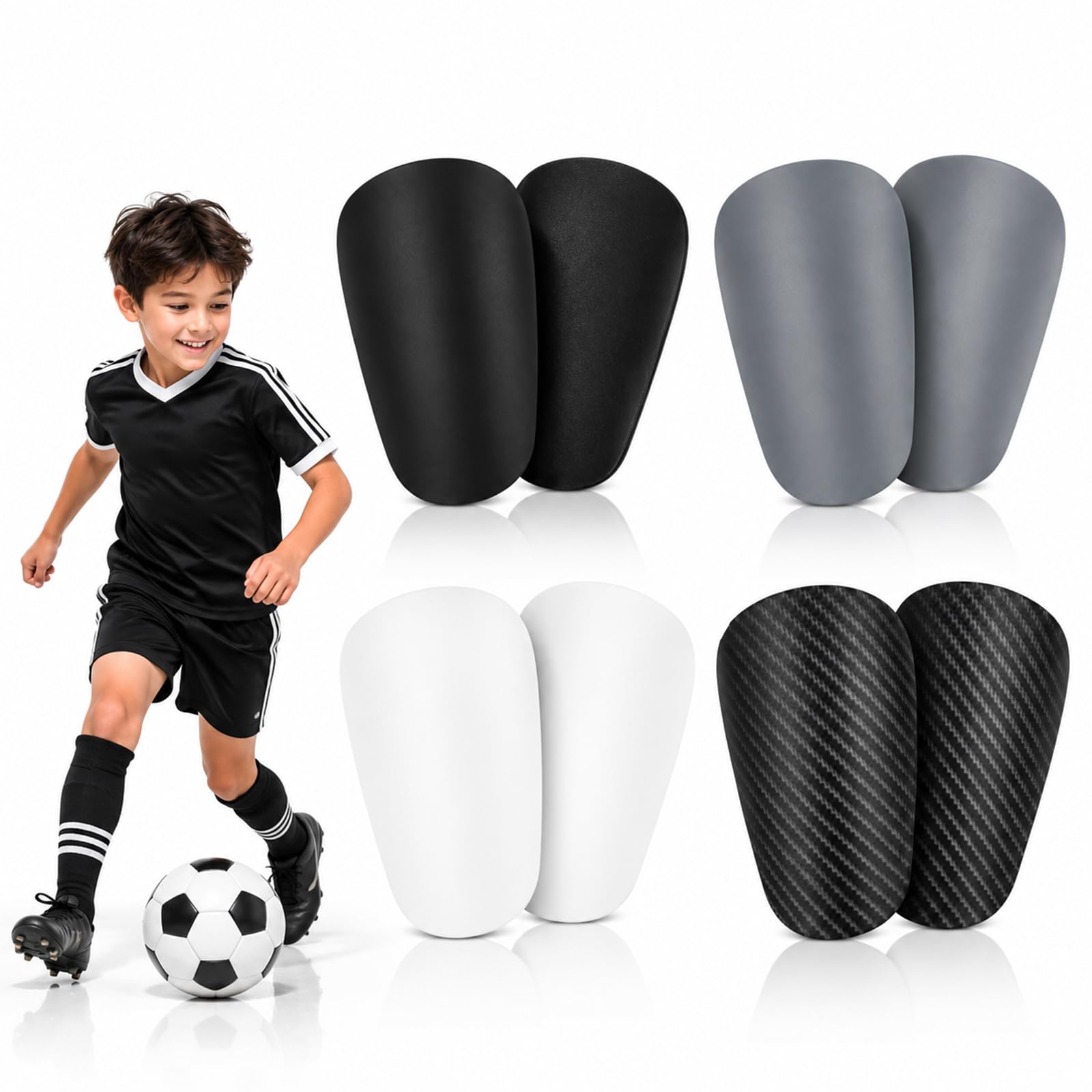 SIMIAOchen 8PCS Football Shin Pads, 10x6cm Mini Shin Pads