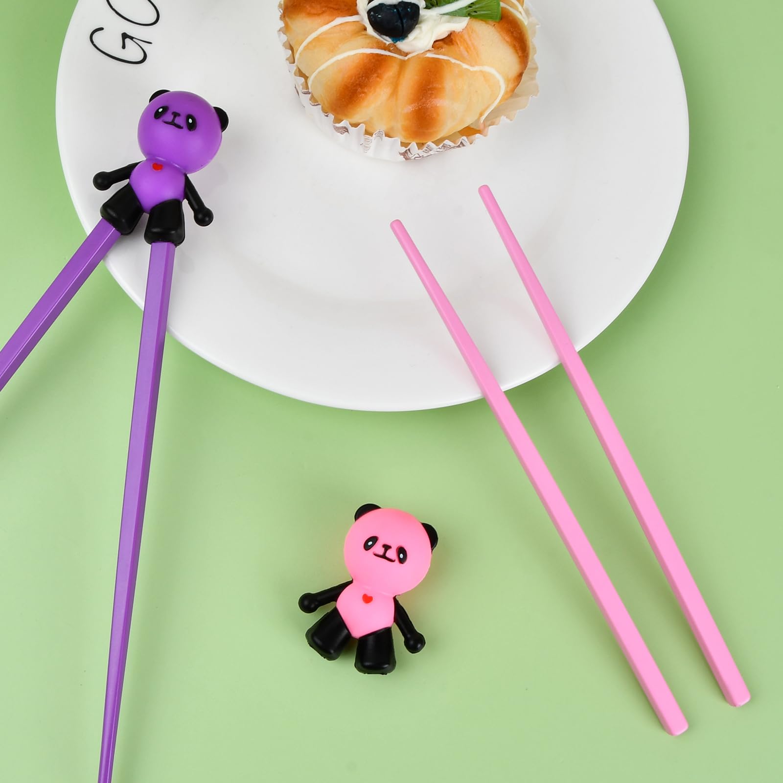 Bacchette Sushi Riutilizzabili - 2 Paia Con Portabacchette Panda E Custodia