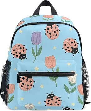 Ladybug Toddler Backpack for Girls 3-8, Lightweight Mini backpack