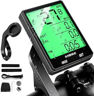 Calitch Bike Computer, Wireless Bicycle Odometer Waterproof, Mufti-Functions Bicycle Computer Wireless Speedometer with Extension Mount, Automatic Wake-up, 2.8" Backlight, Stopwatch, Calorie Counter
