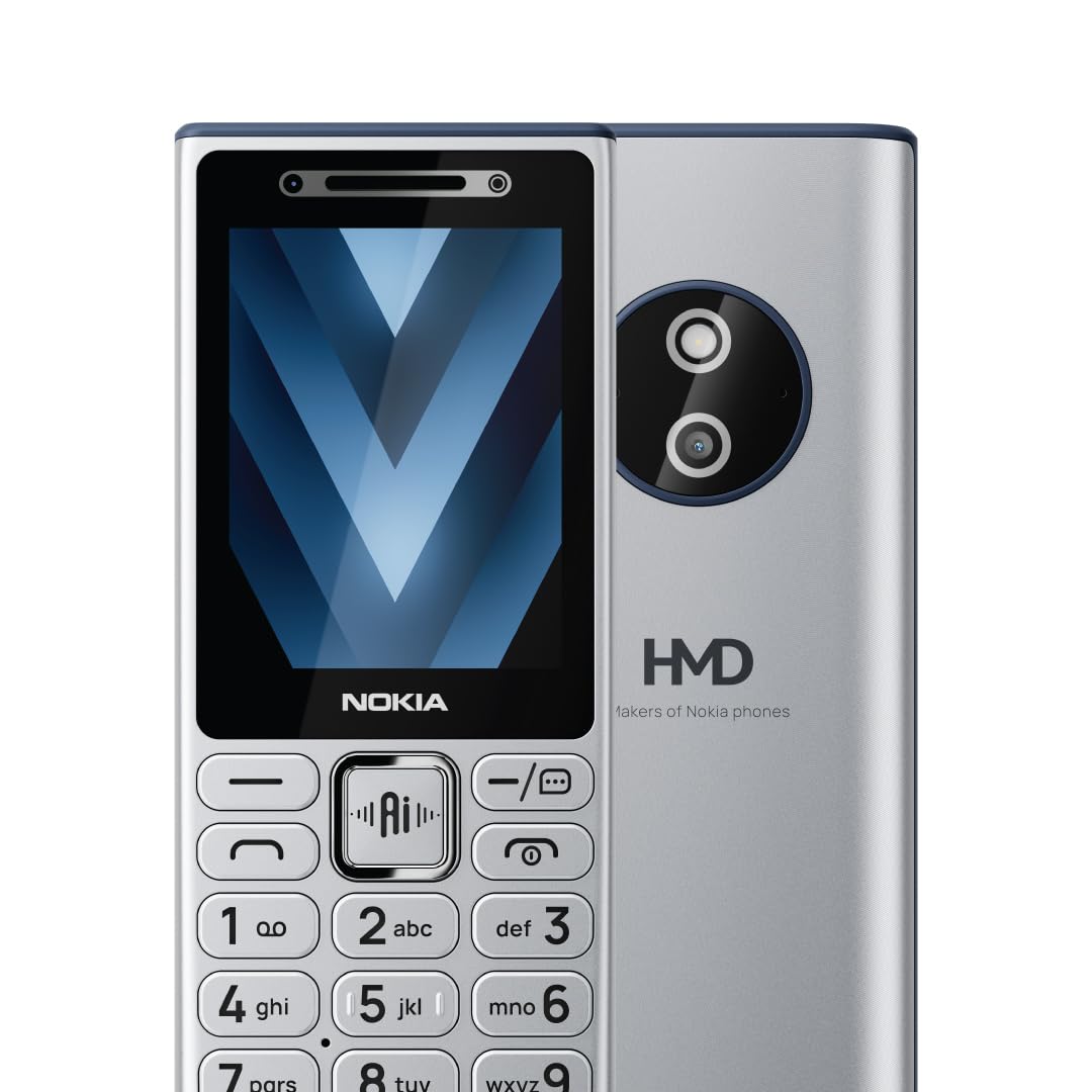 Nokia 210 4G DS Keypad Mobile Phone | Video Calling & Chatting via Xpress Chat Compatible with Smartphones | Dedicated AI Button | Long Lasting Battery| Cloud Phone Apps | 1‑Year Replacement | Silver-image-31