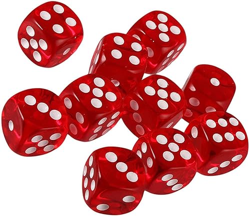 Miniatura 58 de 10PCS Polyhedral D6 Dice 16mm Acrylic Dice Game Dice for RPG MTG DND (Purple Blue)