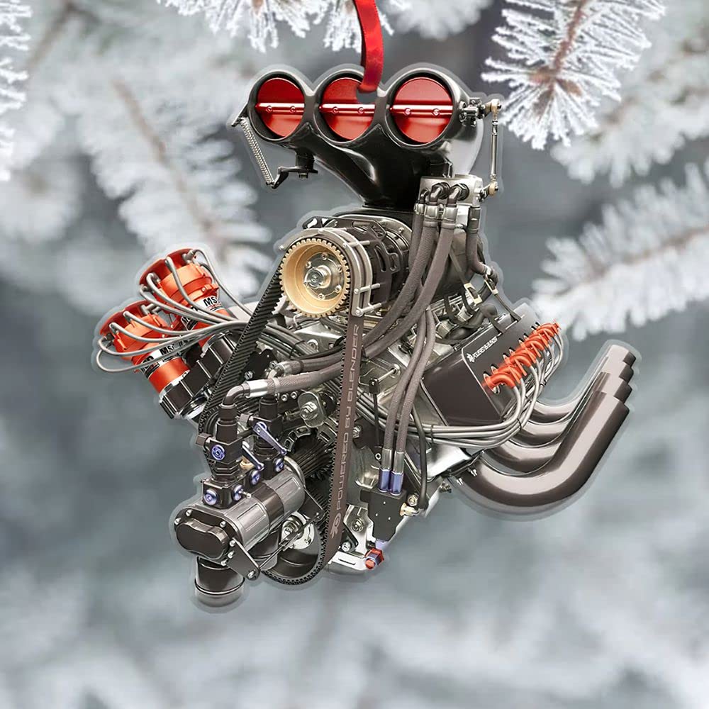 Amazon.com: Personalized Drag Racing Hot Rod V8 Engine Christmas