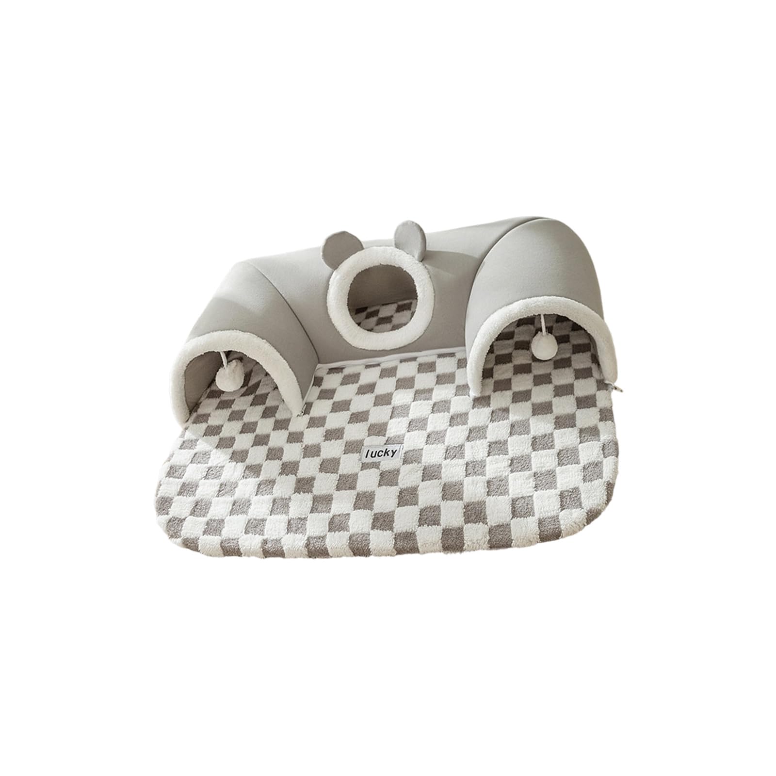 Lit tunnel en polaire pour chat lavable et zone d'activité - Niche stable d'intérieur
