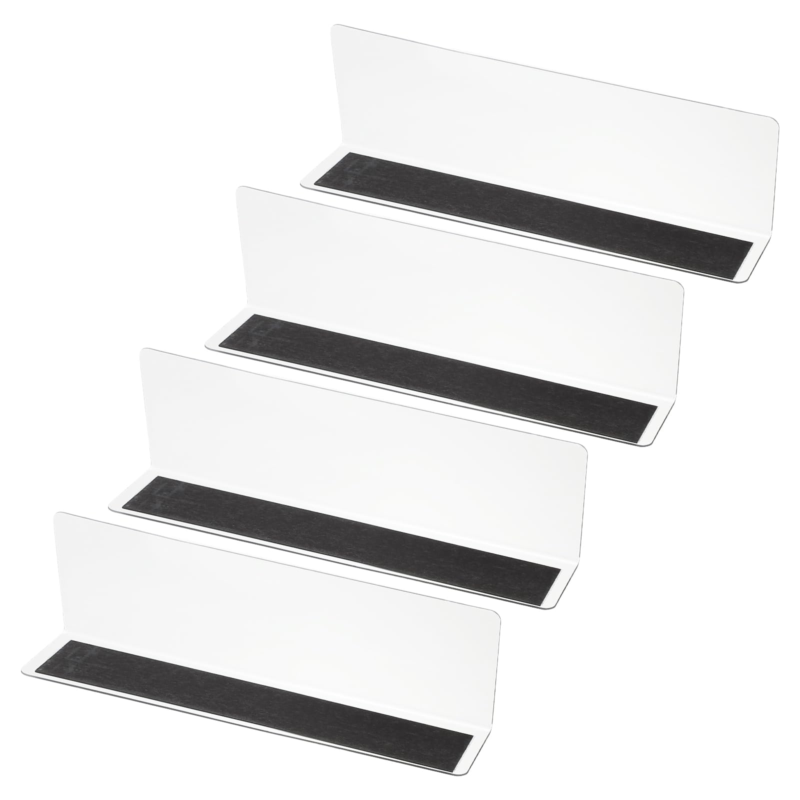 PATIKIL 4 Pack Shelf Dividers for Closet Organization 7.9x1.2x2.4 Acrylic Magnetic Closets Separator Kitchen Cabinet Shelves Under Bed Blocker for Bedroom Kitchen Office Clear