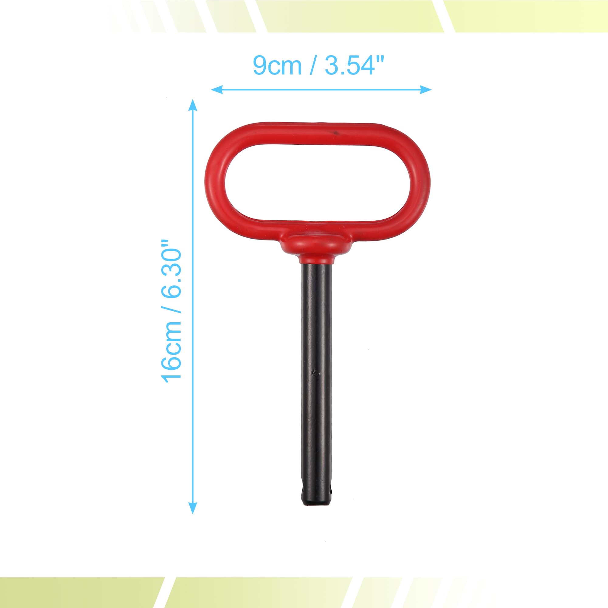 X AUTOHAUX 1/2 x 3 5/8 Inch Trailer Towing Handle Hitch Clevis Pin and Clip for Lawn Mower Trailer Towing Cargo Boat RV Car Truck Bike Tractor Tow Hitch Lock Pins Red - Image 3