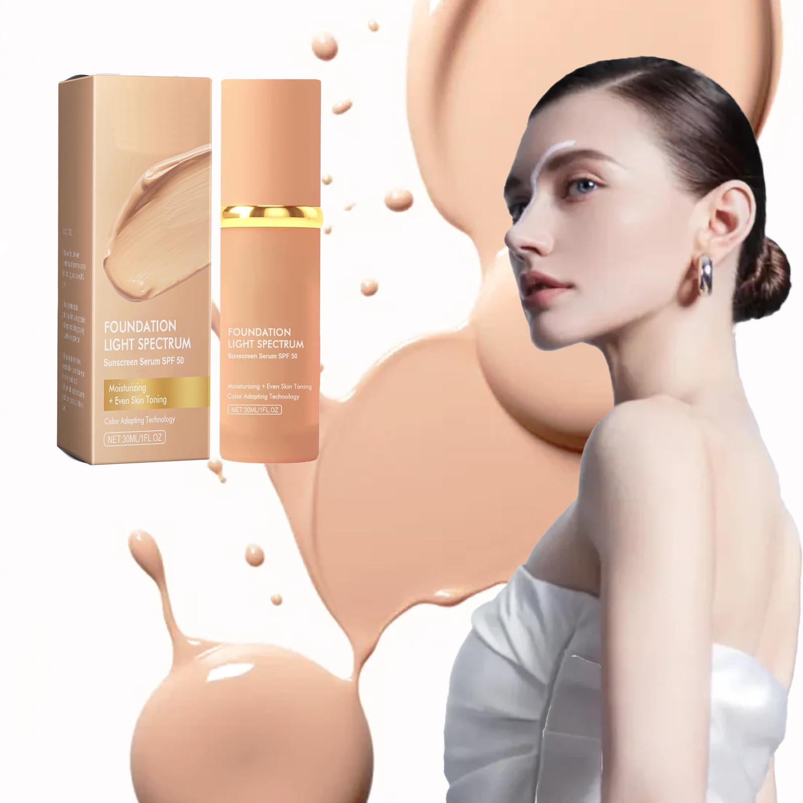 Amazon.com : Vichay Foundation Light Spectrum Sunscreen Serum High