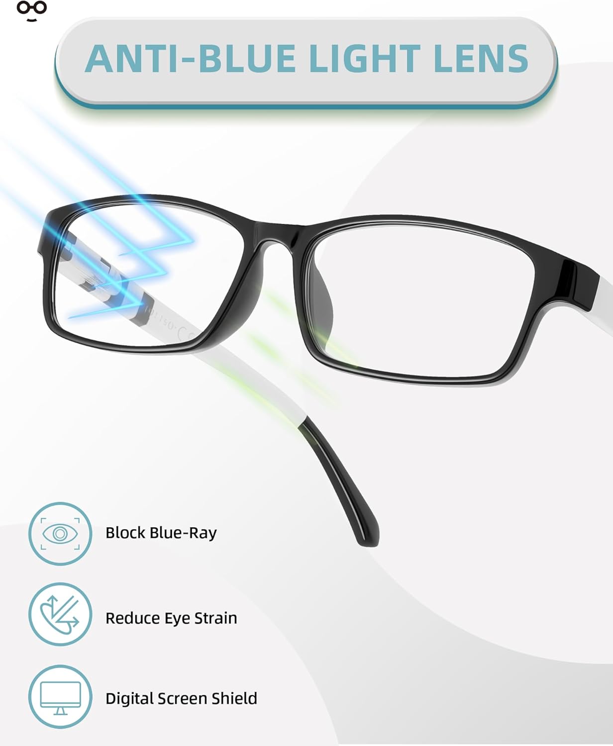 Reading Glasses for Women, 5 Pack Blue Light Blocking Readers, Lightweight Eyeglasses with Spring Hinge - Image 2