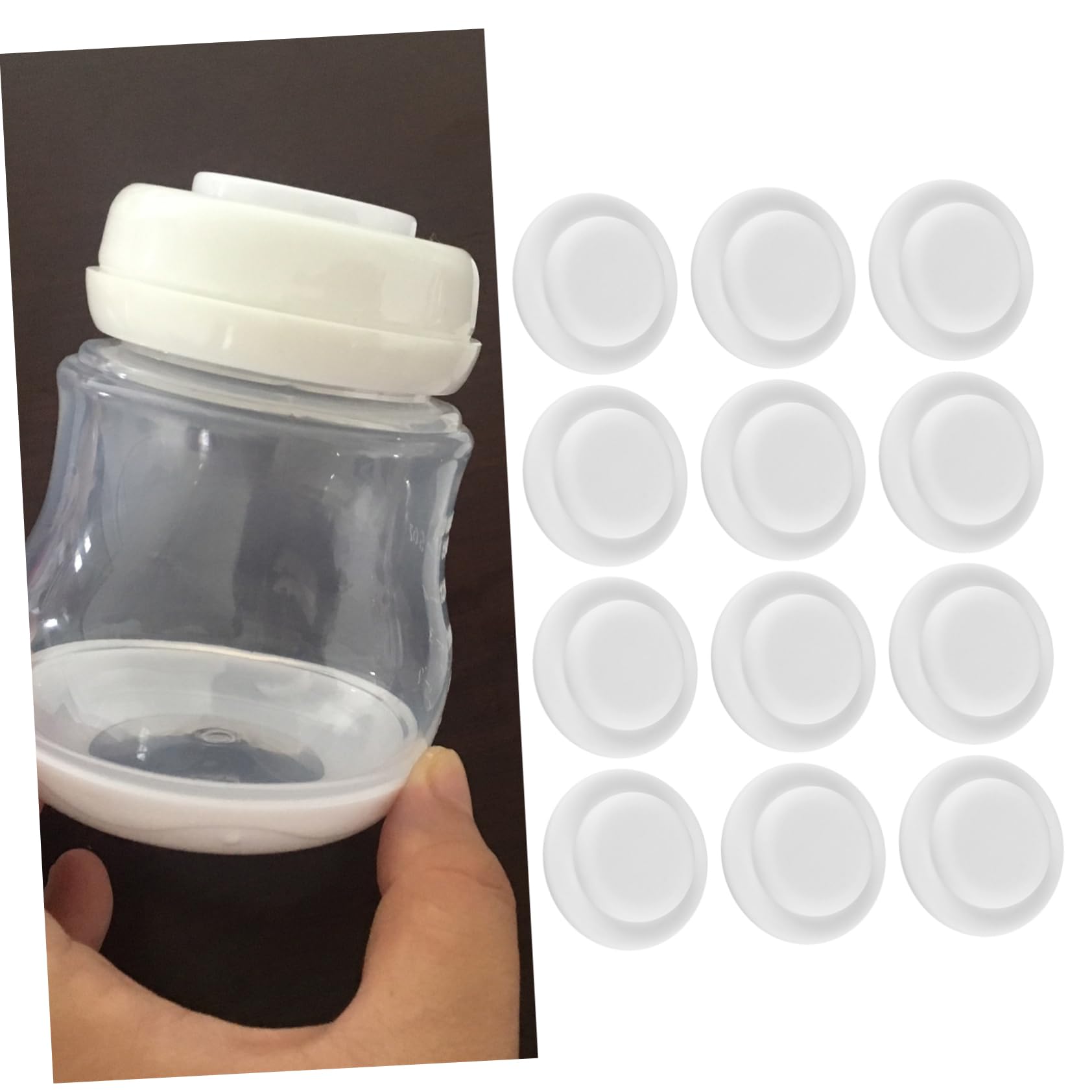 SHOWERORO Seal Disk for Baby Bottle 12 Pack Silicone Seal Insulation Cup Lid Seal Practical Seal for Water Bottles Easy Installation