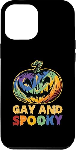 Funda para iPhone 12 Pro Max Gay de Halloween Pride Rainbow Gay y Spooky