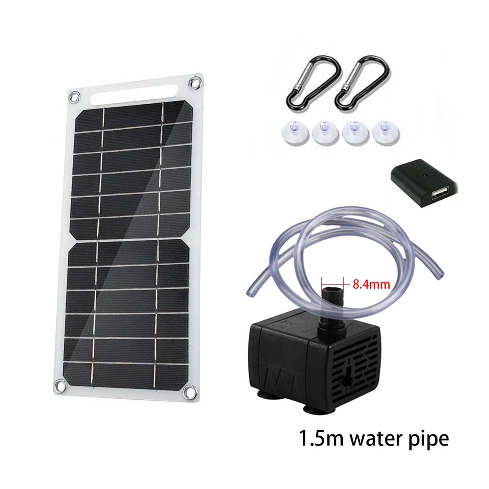 Il pannello solare con sistema di pompa dell'acqua USB 5V può essere utilizzato for gli acquari rocciosi e il pompaggio ad alta prevalenza di acqua potabile for animali domestici(3M set)