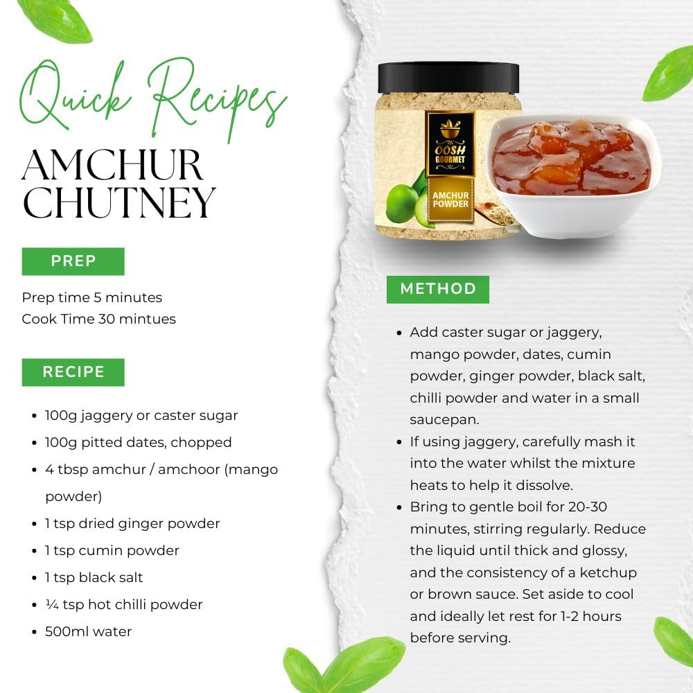 OOSH Amchur Powder 500grams Jar/Dry Mango Powder | Cooking Essential | Kitchen Essential | Amchoor Powder | Khatai Powder - Image 6 thumbnail