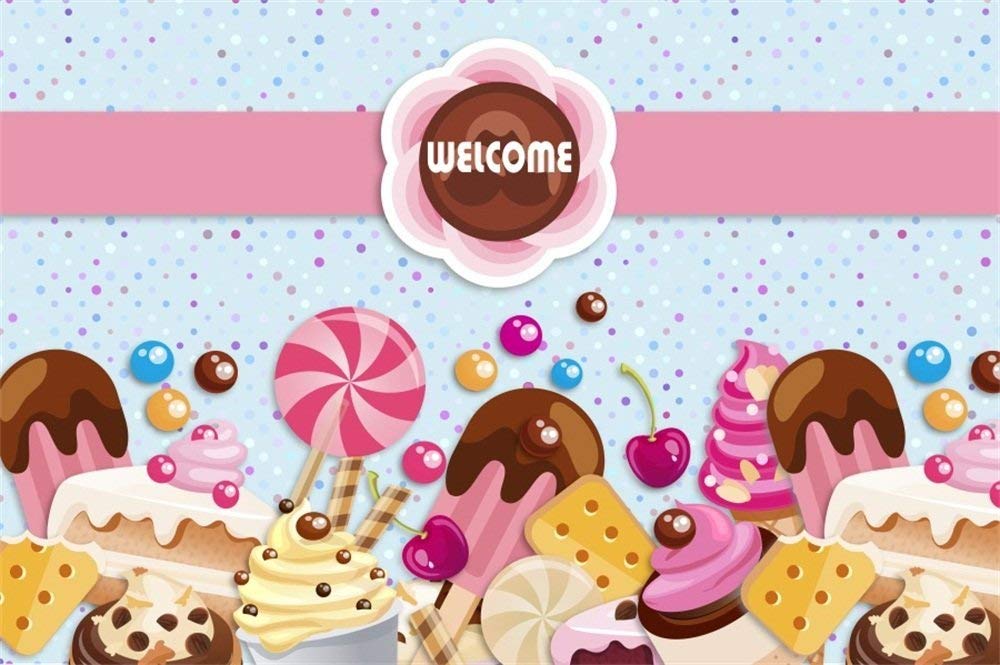 Buy MMPTn 5x3ft Baby Shower Photo Backdrop Cloth Candies Lollipop