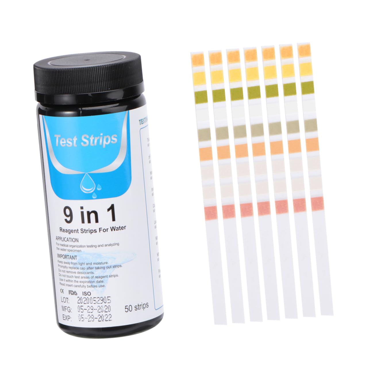 150pezzi Strisce Test Per Kit Di Test Per Ph Durezza e Qualità Per Acquari Piscine Potabile Facile Da Usare Con Istruzioni Chiare