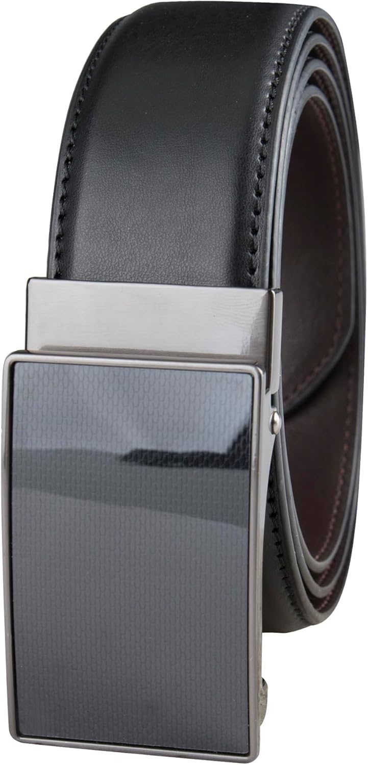 DOCKERS Men's Custom Fit Belts-with Track Pressure Locking Buckle Technology