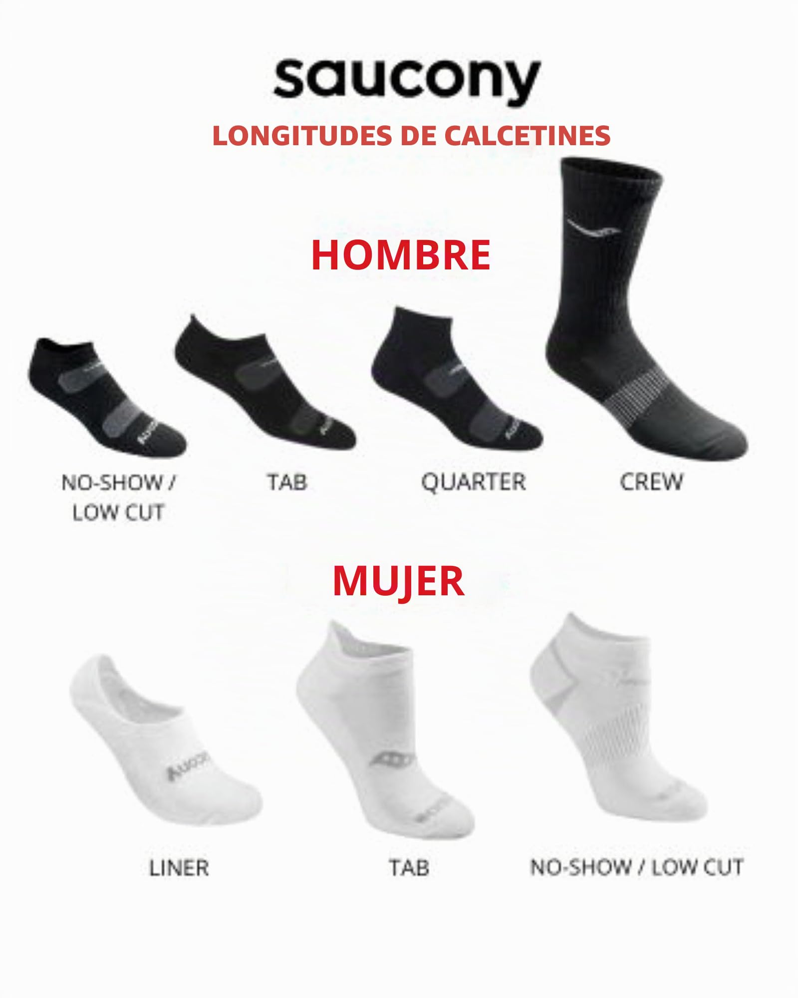 Saucony Men's Multi-pack Performance Comfort Fit Quarter Socks Calcetines para correr Hombre (Pack de 24)