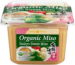 Hikari Organic Saikyo Sweet Miso Paste, 14.1 oz - Mild White Miso for Authentic Japanese Cooking