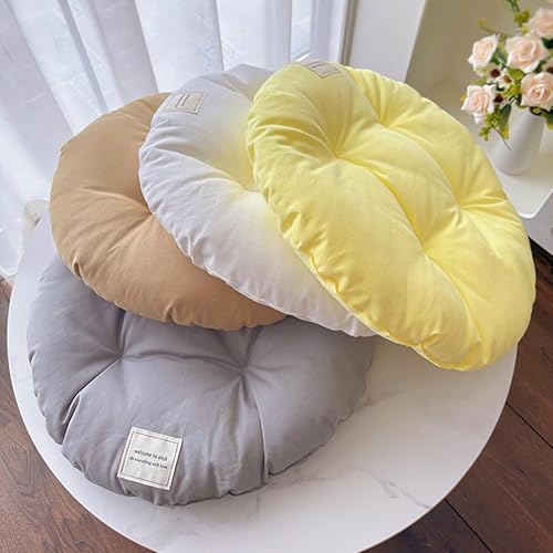 Vista 15 de SHENGOCASE Paquete de 2 cojines redondos y suaves de 16.0 in, para casa de perro, cojín acolchado (blanco)