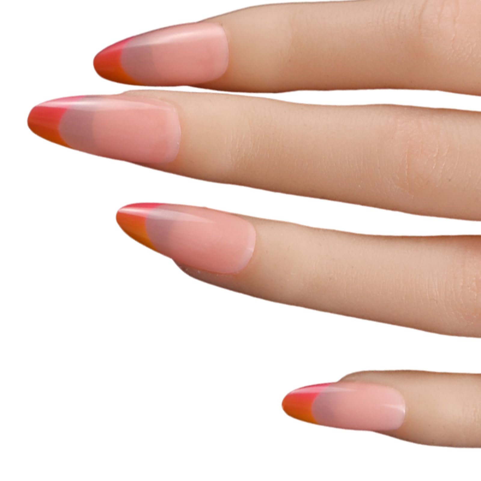 600 unidades por caja de uñas postizas con punta francesa, uñas artificiales a presión, cobertura completa, suministros de manicura