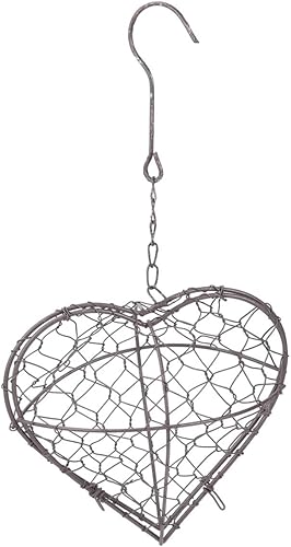 GANAZONO Macetas colgantes en forma de corazón, macetas de metal para plantas suculentas, cesta de alambre para corona, marco de pared, soporte para