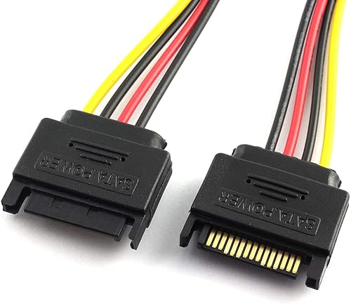 Miniatura 2 de SDTC Tech Cable adaptador de corriente SATA macho a 4pin Molex hembra Cable de extensión ATA Serial ATA para 3.5 pulgadas HDDSSDSD ROM (7.9 in)