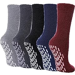 5 Pairs Color Patchwork Fuzzy Socks