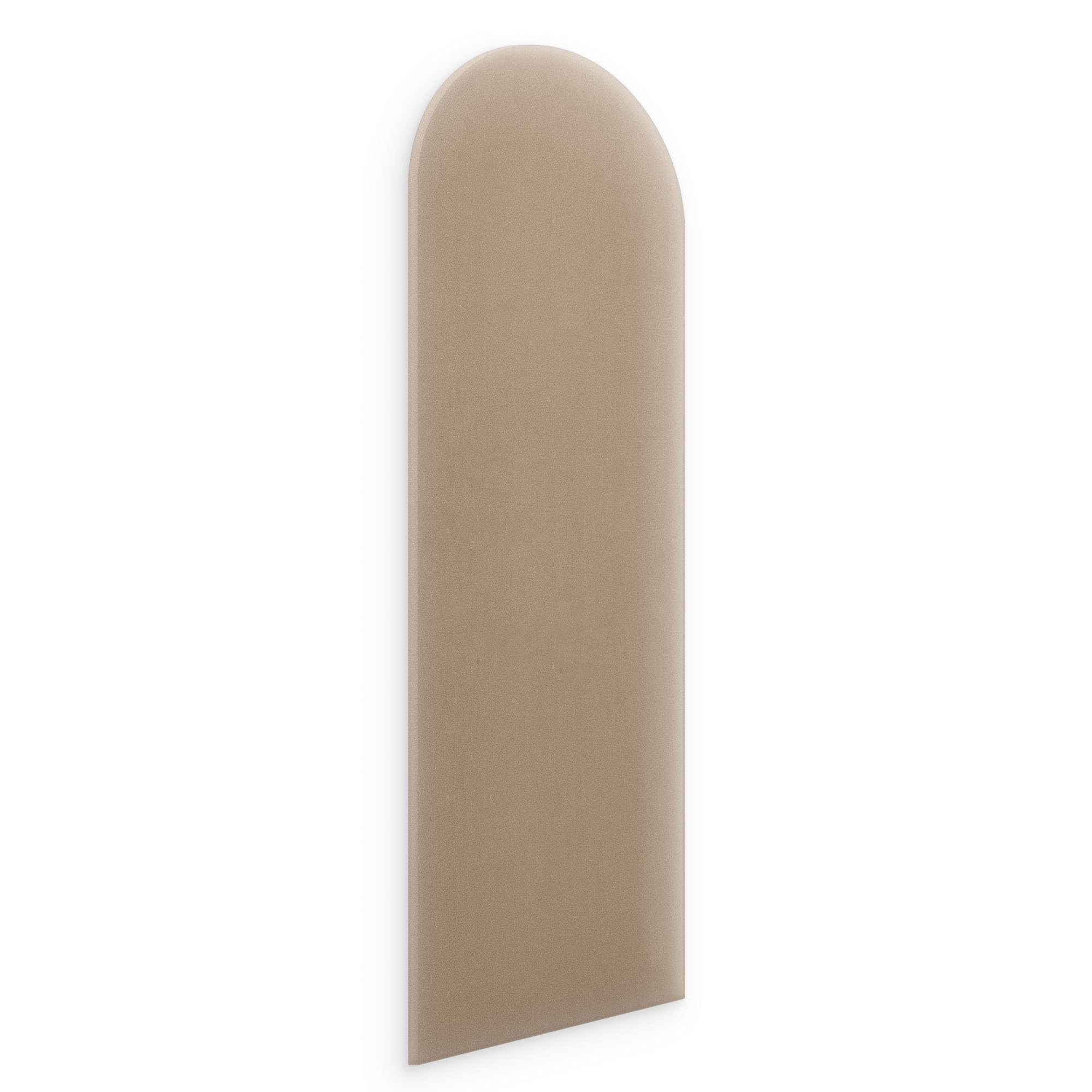 murando - Wall cushion as a headboard for a bed Oval Velvet Premium 60x20 cm - Padded wall panel wall decoration for bedroom living room children's room - Beige