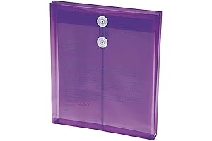 Smead Purple Poly Envelopes with String Tie Closure and 1-1/4" Expansion - Letter Size