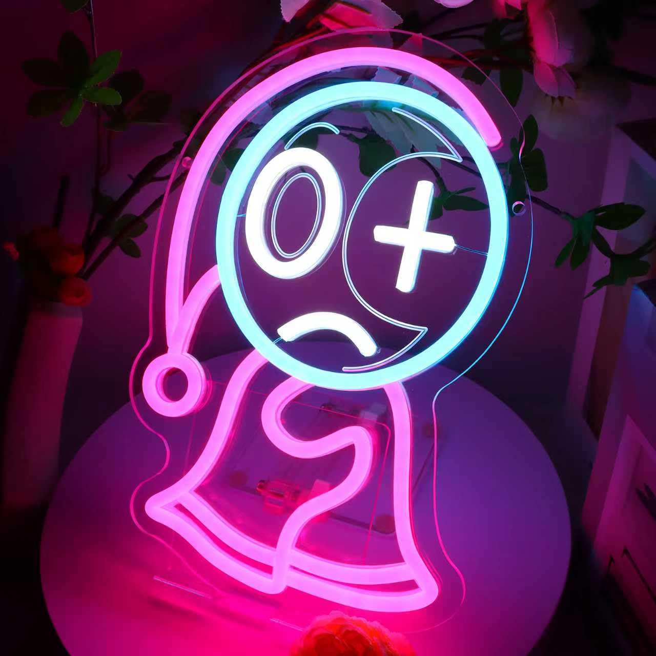 Dandy World, insegna al neon horror a tema anime, per decorazione da parete, luce notturna a LED dimmerabile, per camera da letto, amanti dei giochi, bar, regali di Natale e compleanno per