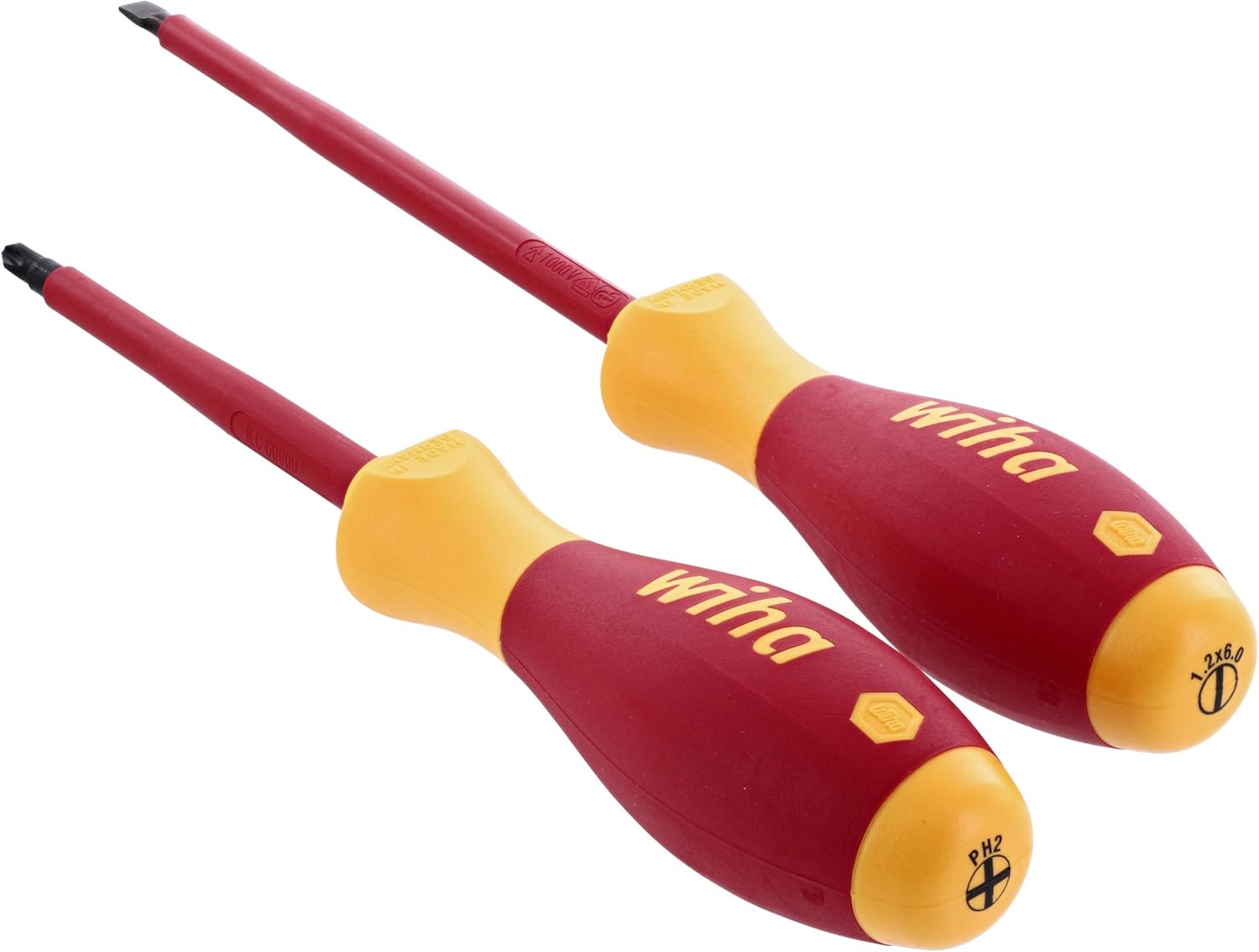 Wiha 33532 2 Piece Insulated Slotted and Phillips Screwdriver Set