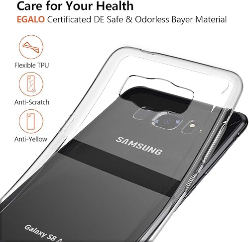 Miniatura 6 de Galaxy S8 Active Case Clear,Slim Thin Soft Skin Silicone Flexible TPU Gel Rubber Lightweight Shockproof Anti-Scratch Protective Cases Cover for