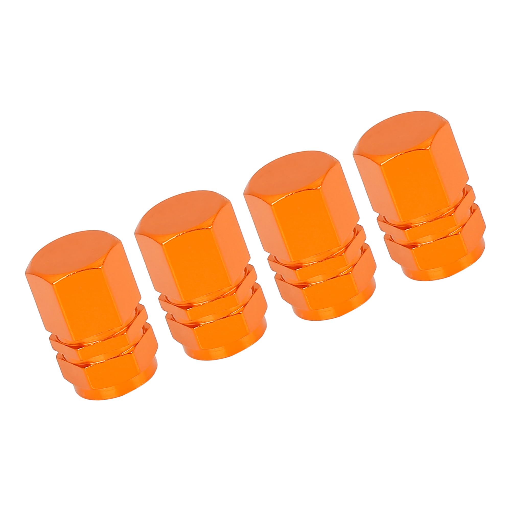 Sponsored Ad – 4 Pcs Universal Tire Stem Valve Caps - Aluminum Alloy Orange