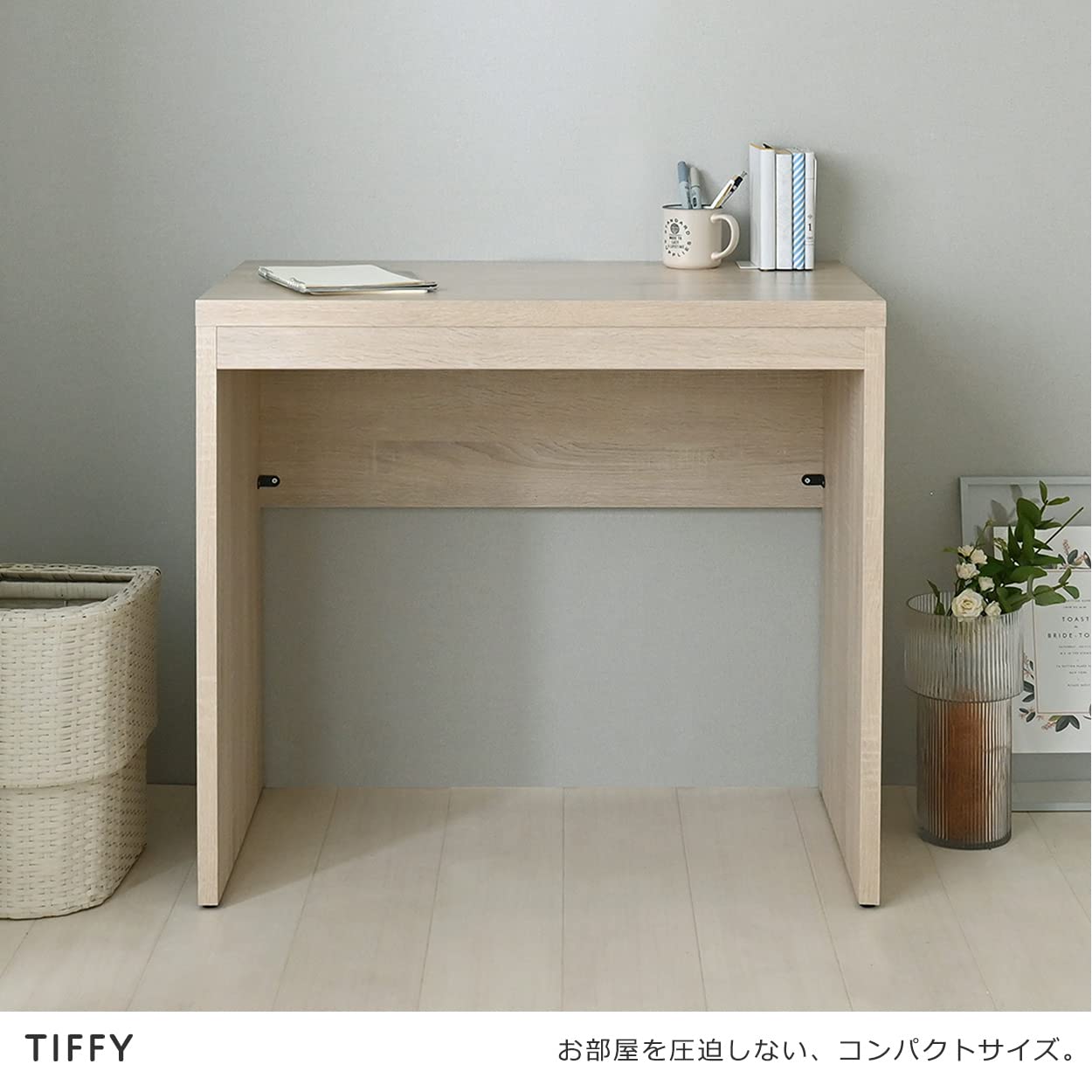 Amazon.co.jp: 佐藤産業 TIFFY ティフィー デスク 80cm幅 オーク