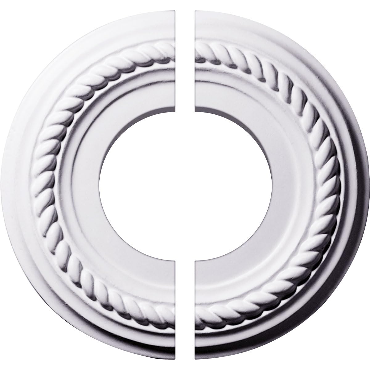 7 7/8"OD x 3 1/2"ID x 3/4"P Small Alexandria Ceiling Medallion, Two Piece (Fits Canopies up to 4 5/8")