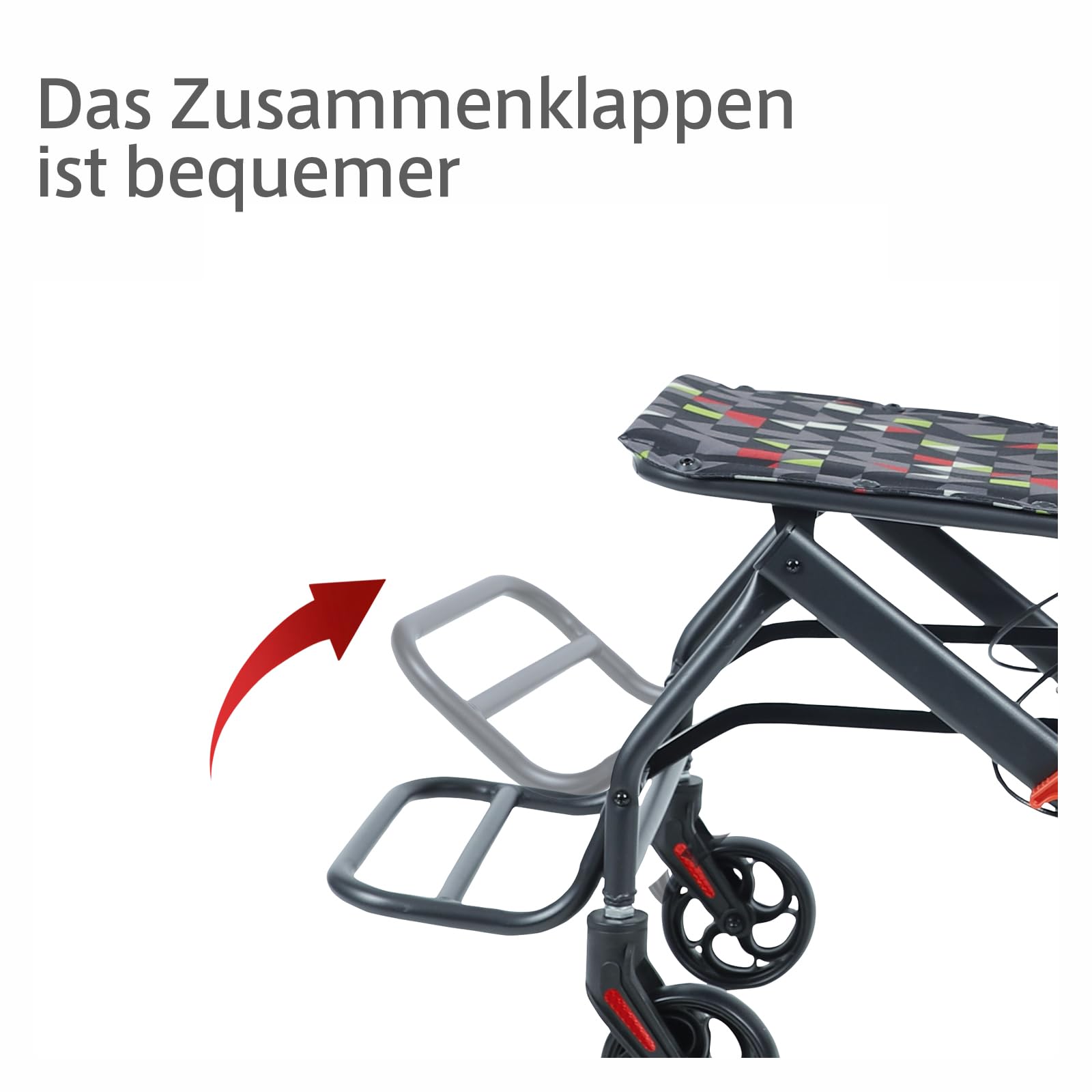 Rollstuhl faltbar,Ultraleicht(7.5kg),Aluminium,Sitzbreite:39cm,Transportrollstuhl, Zwei bremssysteme,für Behinderte und ältere Menschen,Bis zu 100 kg(IN-A068)