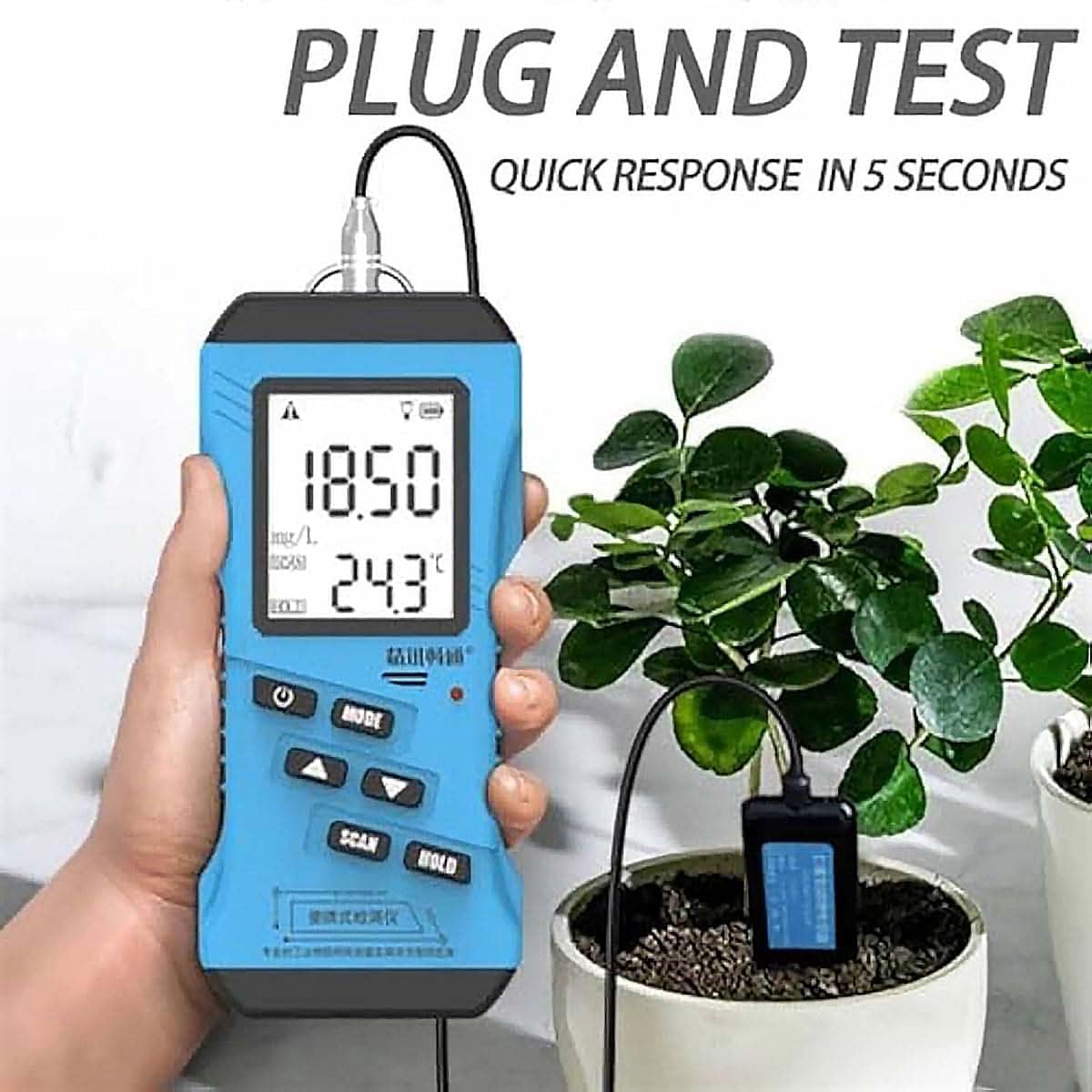 Analizador De Suelo 7 En 1, Analizador De Suelo Multifuncional, Digital De Alta Precisión Y Sensibilidad, Medidor De Potasio Npk, Ph, Humedad Y Conductividad De Nutrient,Size_Name-EC Testing