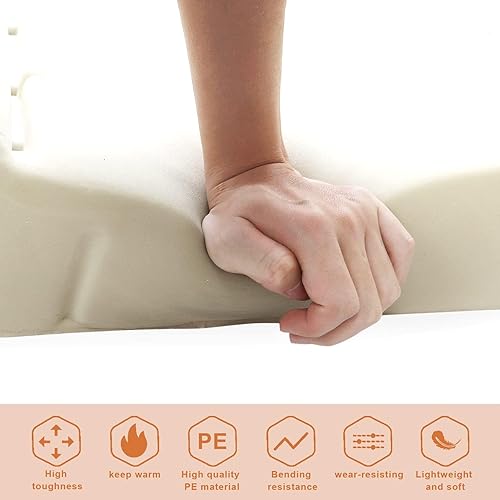 Miniatura 6 de GXARTS Funda de tela gris oscuro para asiento inferior del conductor y cojín de espuma inferior compatible con Dodge Ram 1500 2500 3500 2002 2003