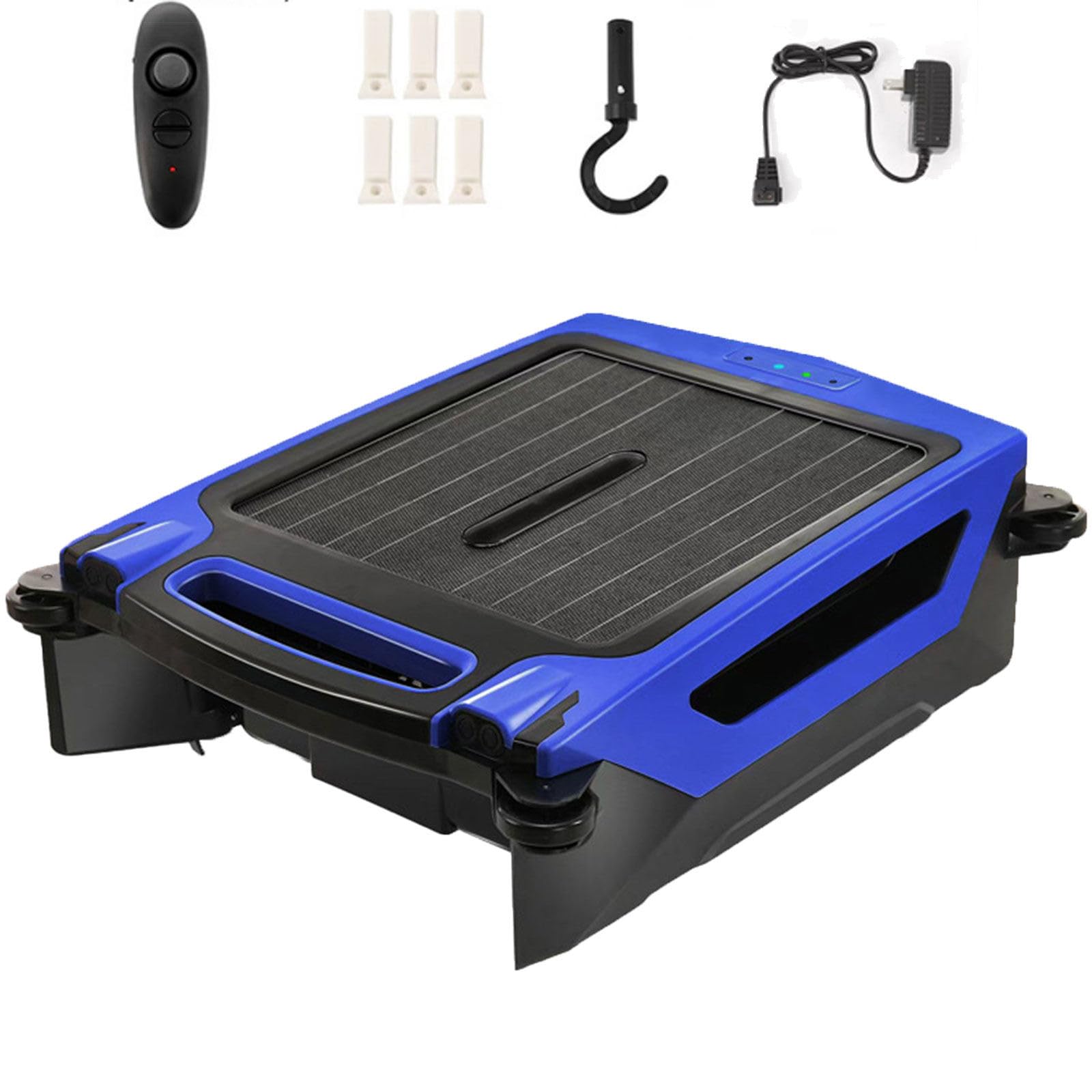 GLWABOMARS Automatic Solar Robotic Pool Cleaner, Surfaces Debris Skimmer with Smart Navigation and Large Capacity Filter Basket