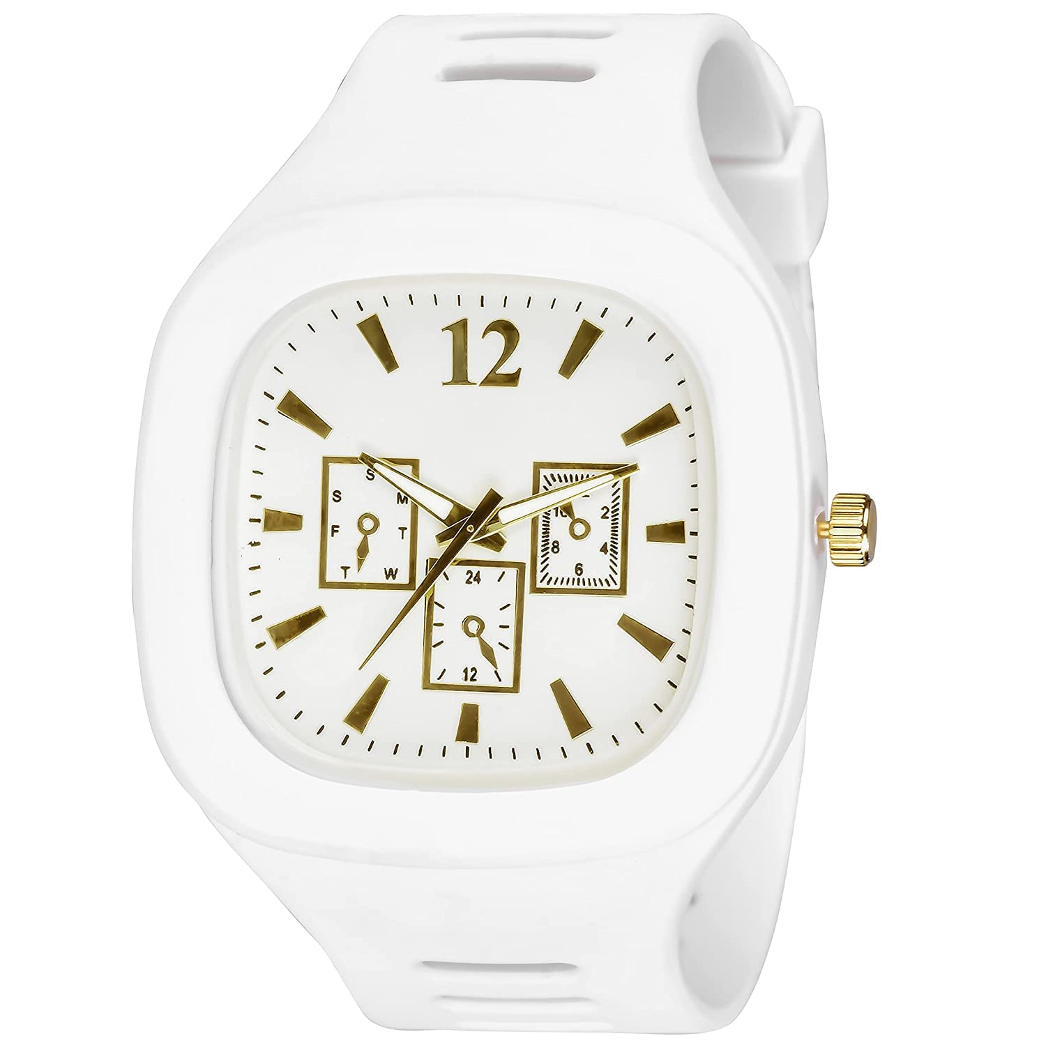 Diogo Louis White Square Watch for Boys (B0BQ6MT8T9) Amazon Price History, Amazon Price Tracker