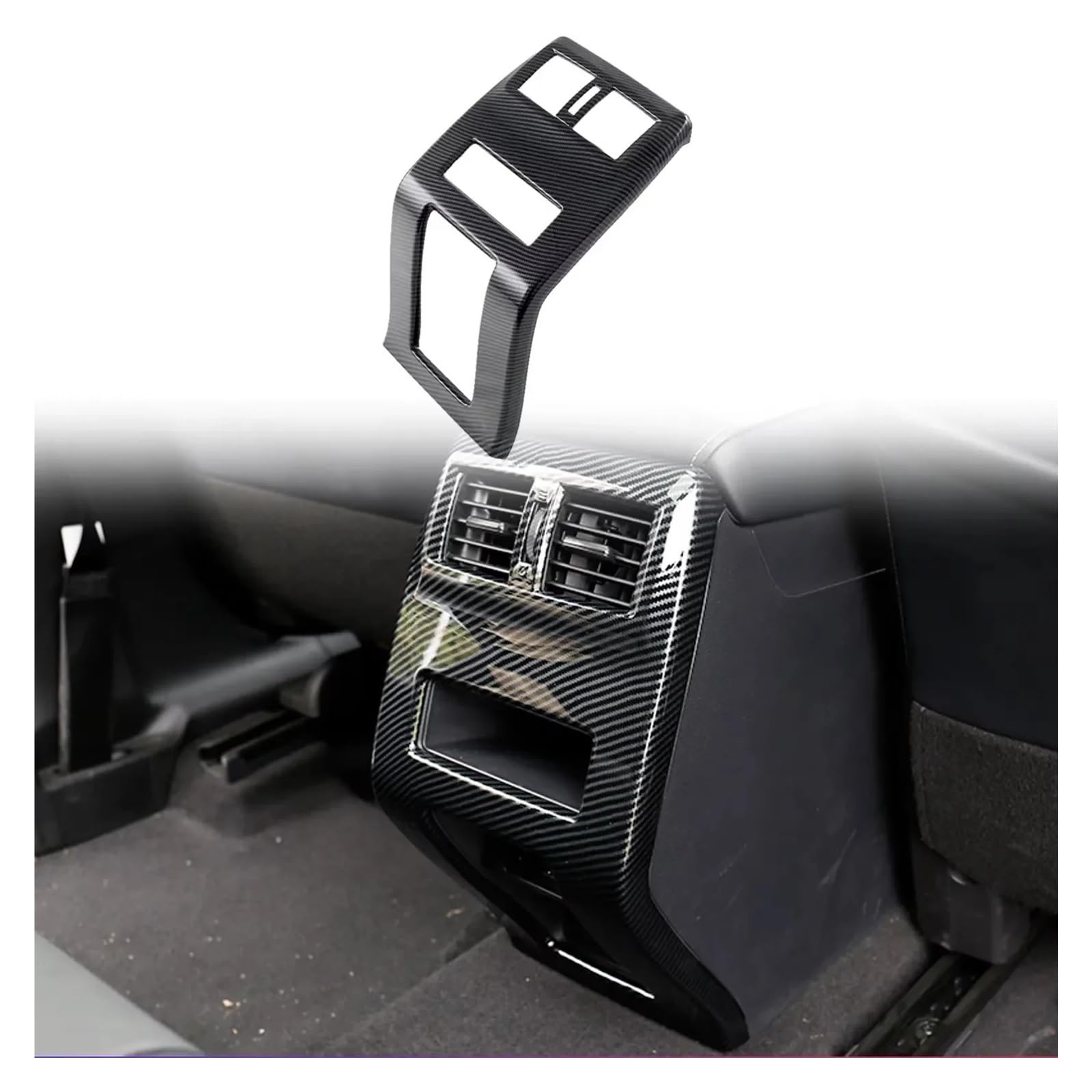 AJHJET Interior Upgrade for Mitsubishi for Outlander 2022-2024 Center Console Decoration Inner Door Handle Bowl Cover Trim Accessories ABS Carbon Fiber