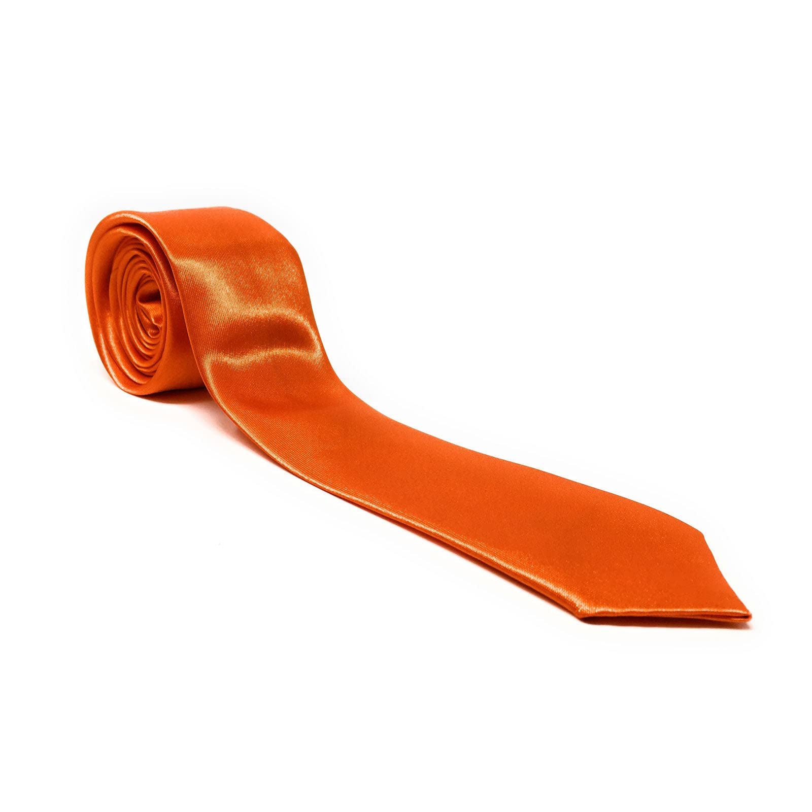 WS UK Adults Skinny Tie for Men [Orange]