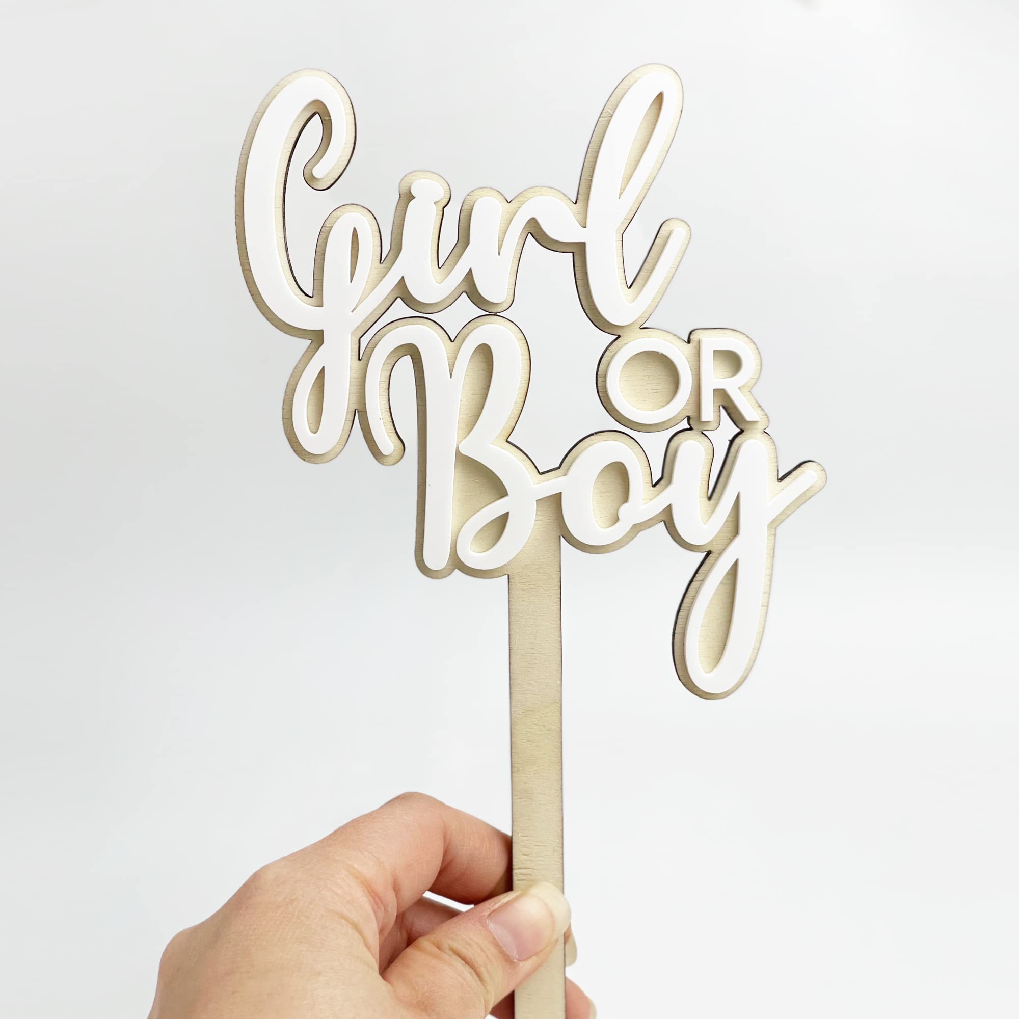 Cake Topper babyshower GIRL OR BOY - Image 2