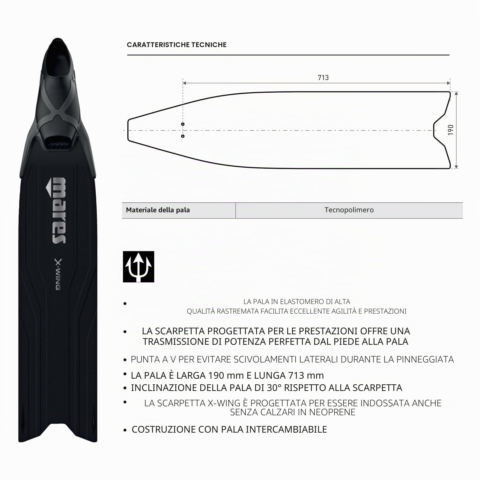 Mares - Pinna X WING Pro Black