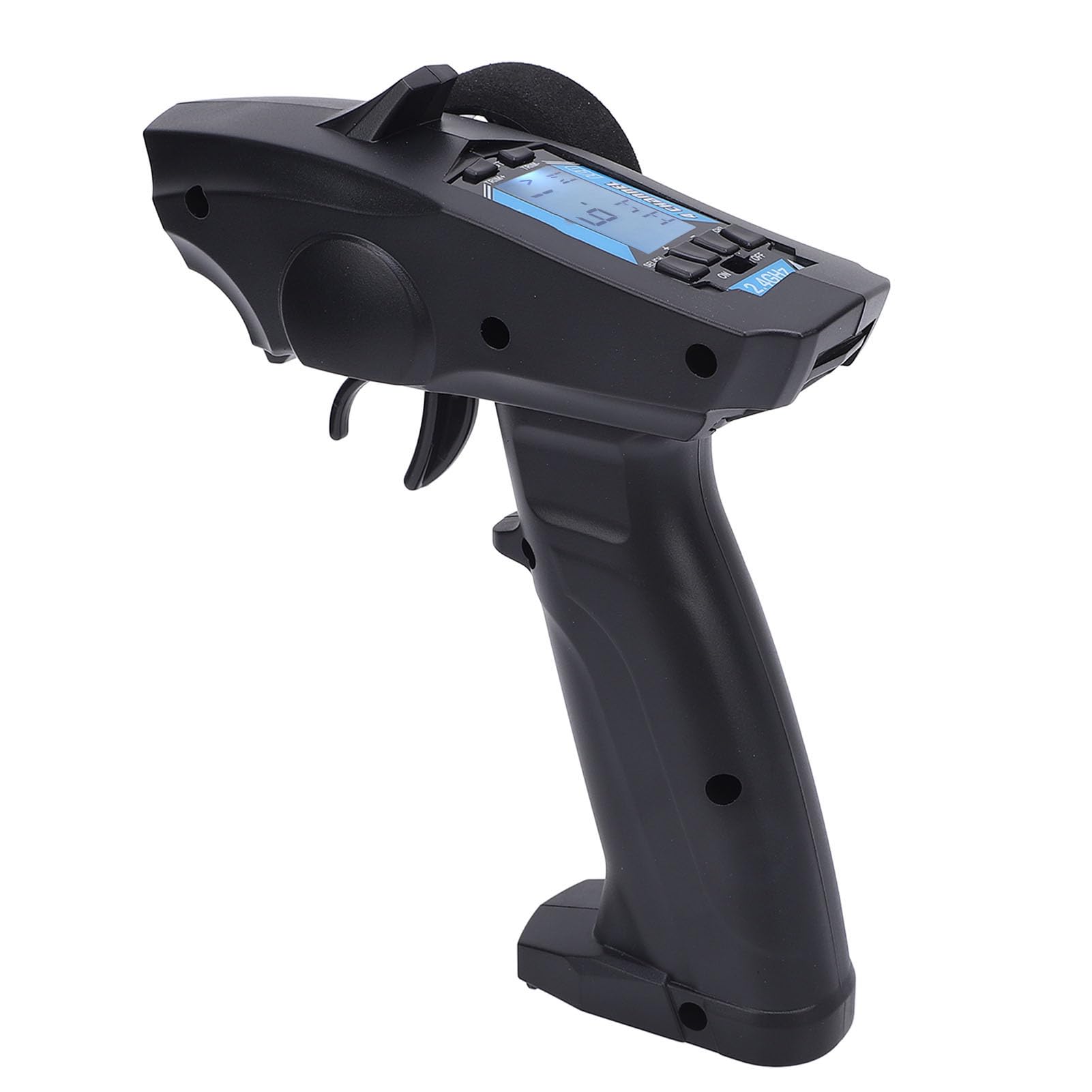 Transmisor de Control Remoto Versátil de 2,4 GHz y 4 Canales con Pantalla LCD para Coches y Barcos RC, Diseño Ligero de ABS, Ideal para Entusiastas, Paquete de 1 Unidad