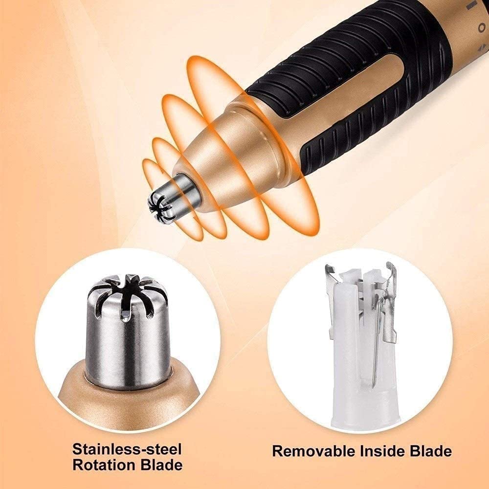Trimmer del Pelo de la Nariz, Trimmer del Cabello Facial sin Dolor 2 en 1 para Hombres, Mujeres eléctricas para Hombres y Nasal Corte de Pelo, operado por batería