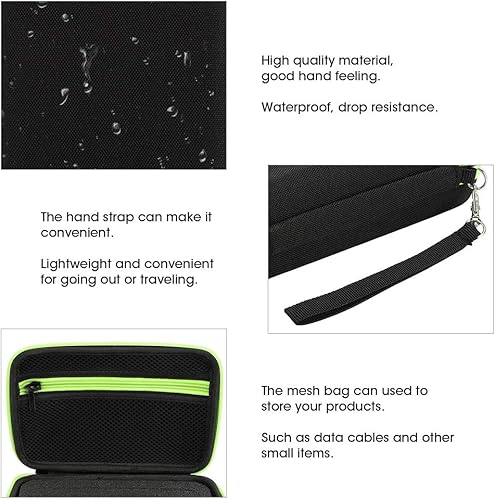 Miniatura 6 de Bolsa de almacenamiento compacta para hombre con correa de mano, fácil de almacenar QP25209070 (negro verde)