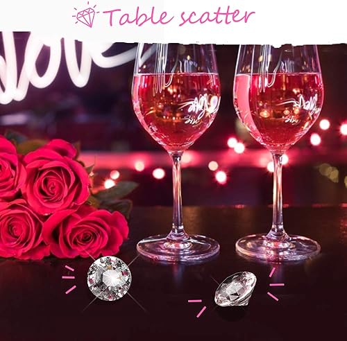 Miniatura 5 de YGDZ Diamantes acrílicos transparentes, 1.181 in de cristal transparente grande para decoración de fiesta de boda, mesa dispersa, relleno de jarrón